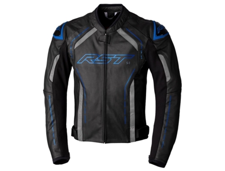 Chaqueta de Hombre para Motociclismo RST Cuero Ce Piel Azul (L)