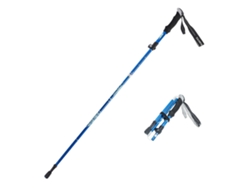 Bastón de senderismo telescópico y plegable con sistema antiimpacto para rutas y excursiones.