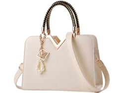 Bolso De Hombro Ciieeo Con Dos Compartimentos Principales Y Bolsillo Con Cremallera En Elegante Piel Sintética, Grande.