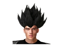 Peluca de dragón manga negra para hombre adulto