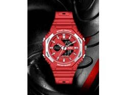 Reloj Deportivo Multifuncional (rojo), Resistente Al Agua, Luminoso, Con Doble Pantalla Y A Prueba De Golpes.