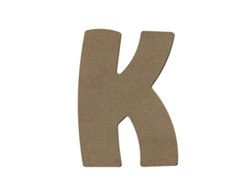 Letra K mayúscula de madera MDF para decoración - 8 cm