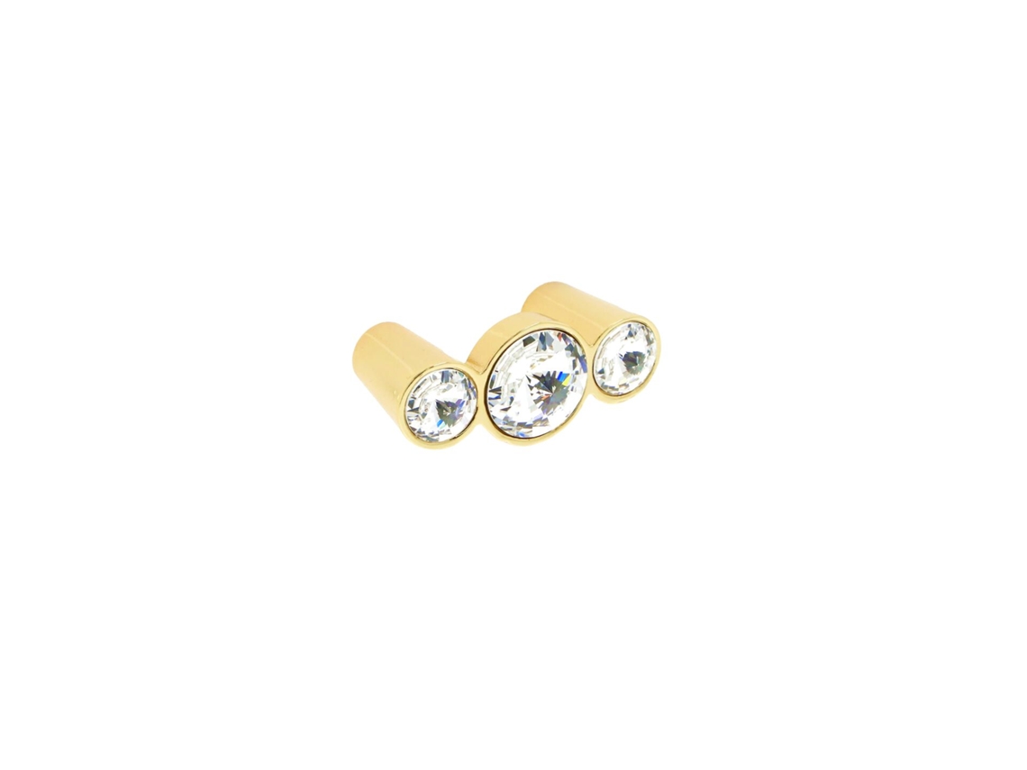 Juego de 25 tiradores para muebles HARDWAREXCHANGE de zamac y cristal con una distancia entre centros de 32 mm.