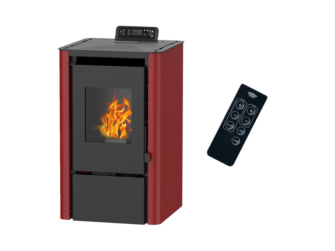 Estufa De Pellets De Aire Anita 7,6 Kw Sannover Burdeos