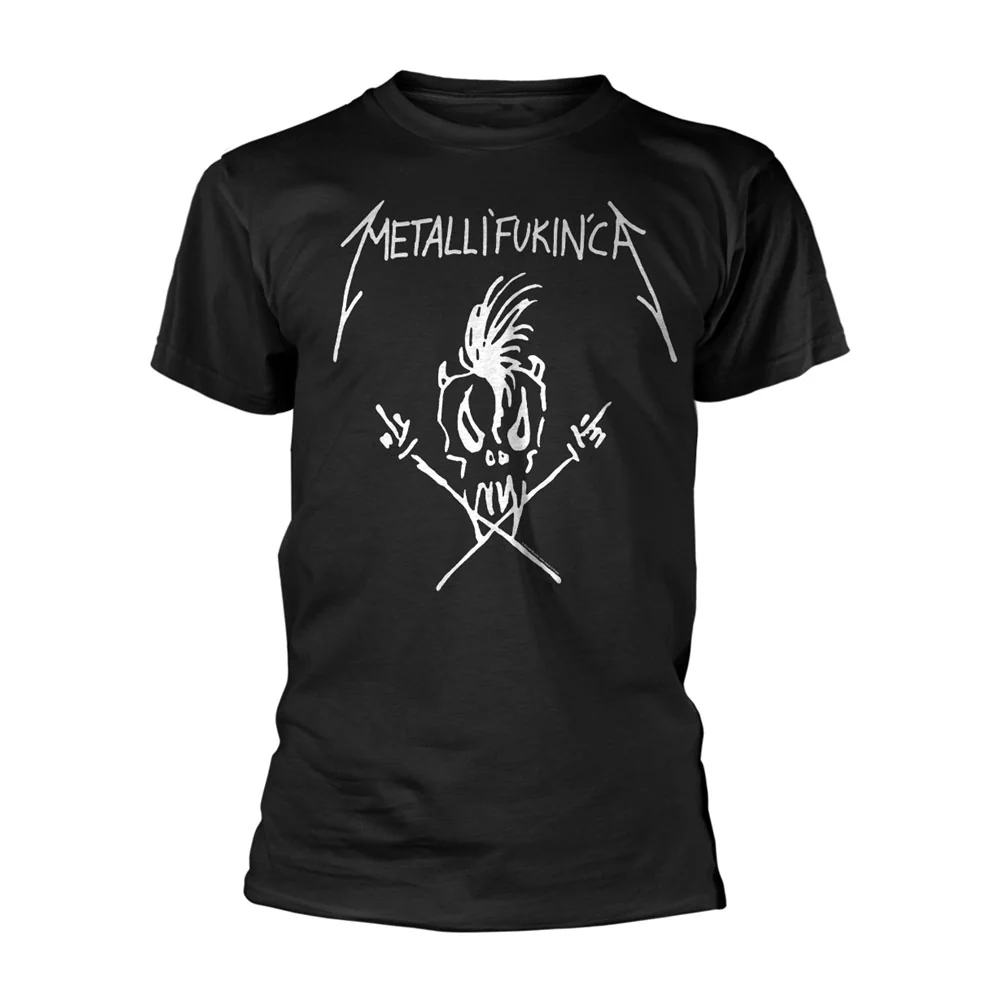 Rockinstone Unisex Metallica Metallifukinca Camiseta Classic-l