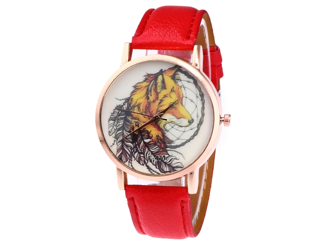 Reloj De Cuarzo Analógico De Moda Unisex Para Hombre Y Mujer De Ocio (rojo)