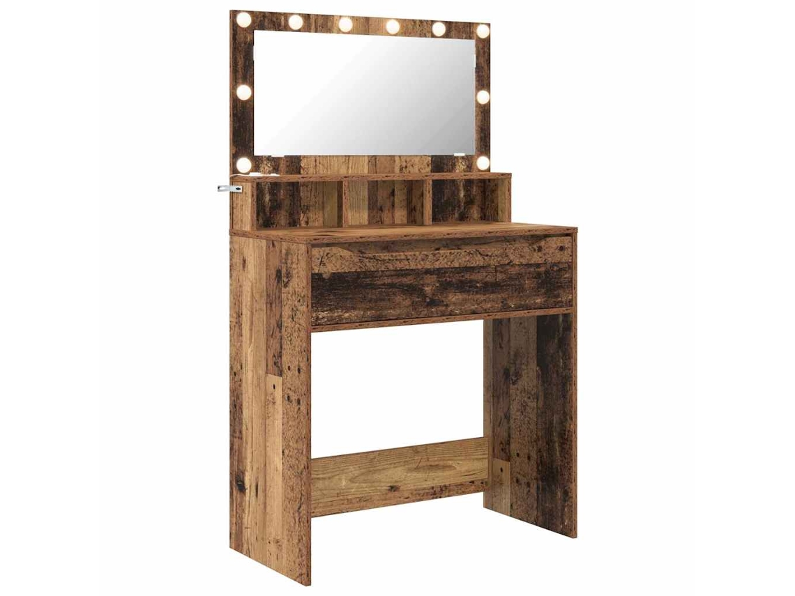 Mesas De Tocador | Mesa De Vestidor De Dormitorio Madera Vieja 80 X 39,6 X 135 Cm