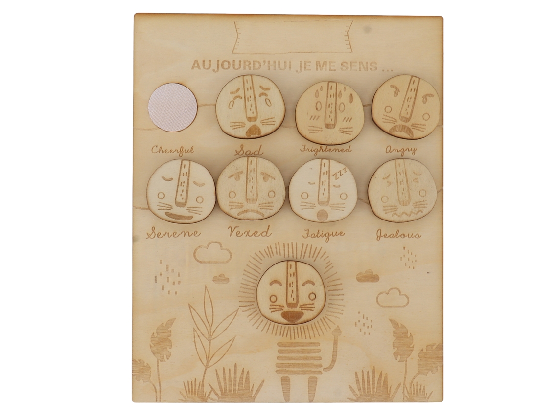 Tabla De Emociones Montessori De Madera Para Niños, Diario De Estados De Ánimo, Juguete Educativo, Decoración Para El Aula, Terapia