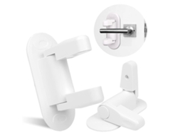 Pestillo adhesivo para puerta, seguro para niños, antipinchazos, para ventanas y puertas, blanco, Tommy01