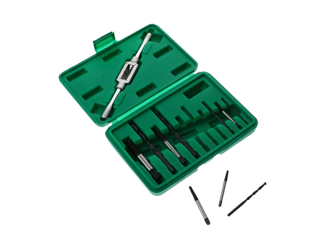 Kit Extractor De Tornillos Rotos De 11 Piezas En Acero De Alta Velocidad Con Tubo De Agua Extraíble, Para Reparación De Automóviles.