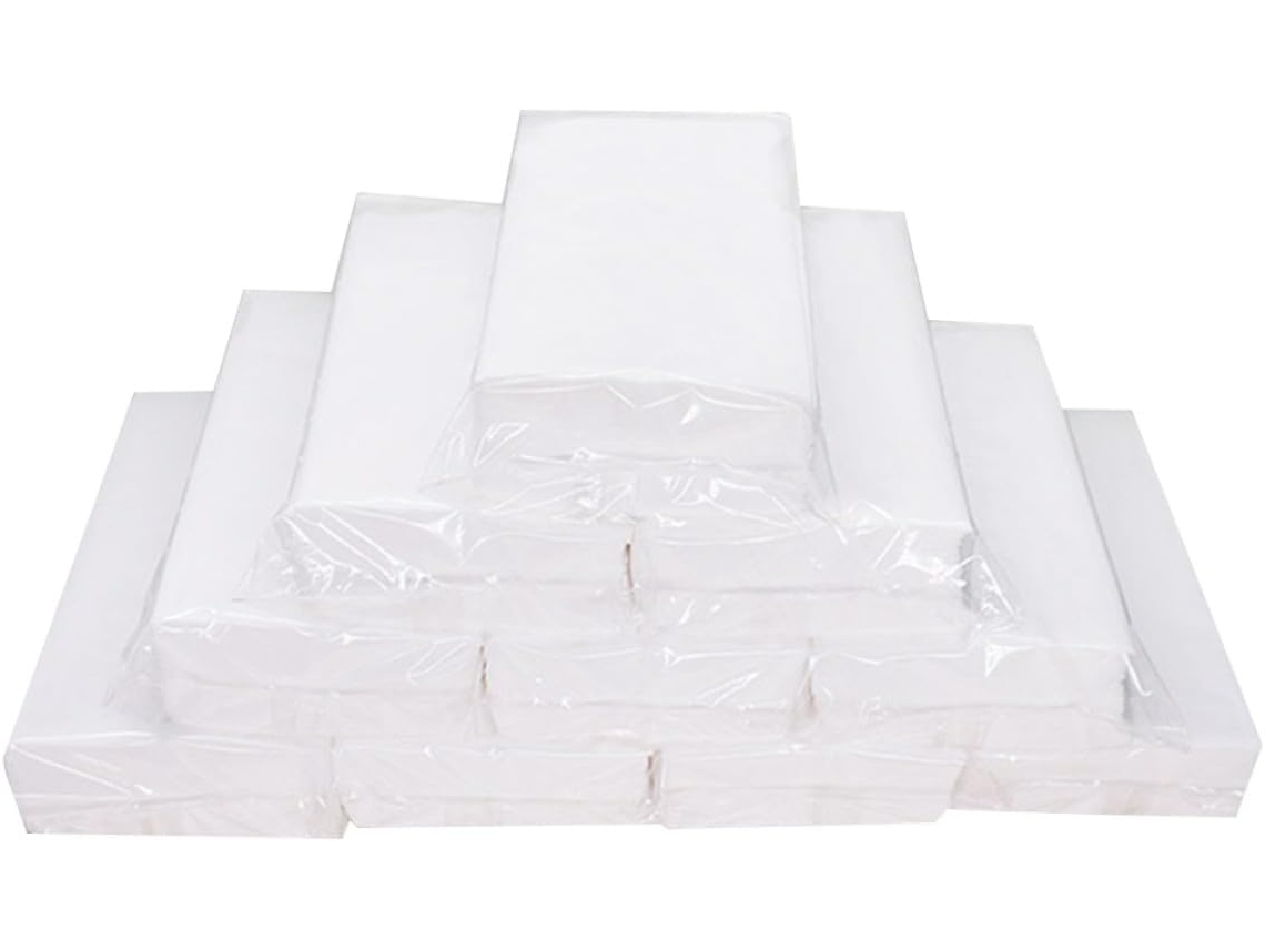 10 Paquetes De Servilletas De Papel Blancas, Extracción A Granel, 90 Hojas Por Paquete.