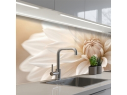 Salpicaderos De Cocina Flor - Dalia - Blanco 150x60 Cm