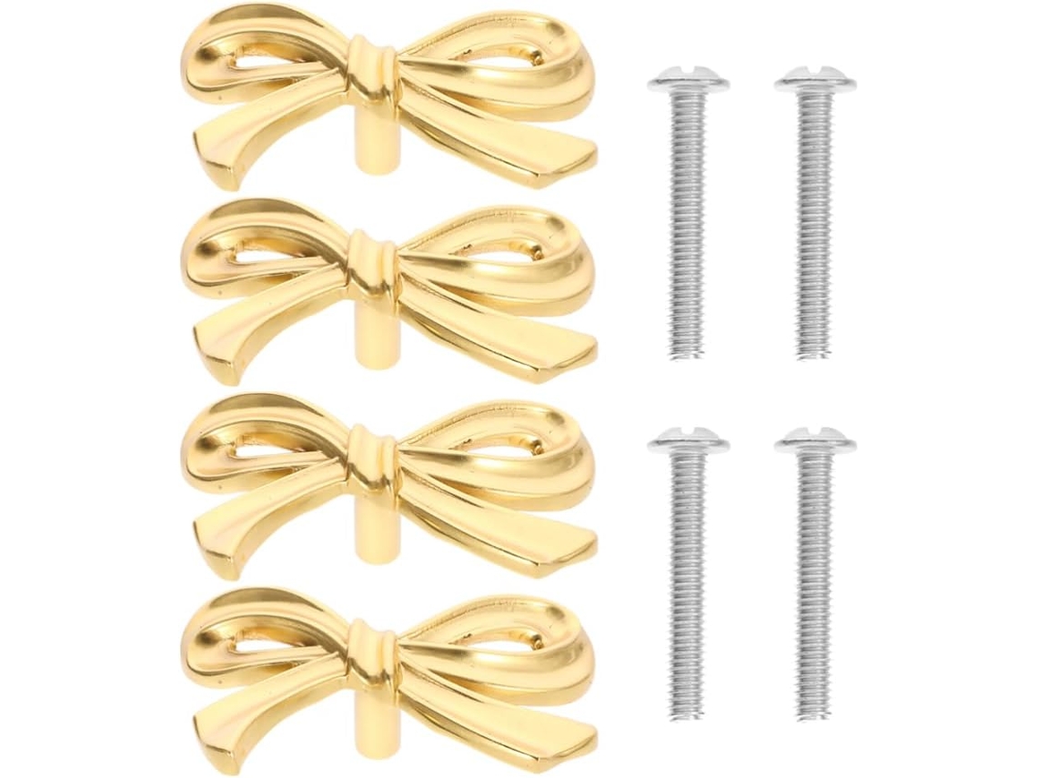 Juego De 4 Elegantes Pomos Arqueados Para Muebles, Ideales Para Cómodas, Armarios Y Cajones.