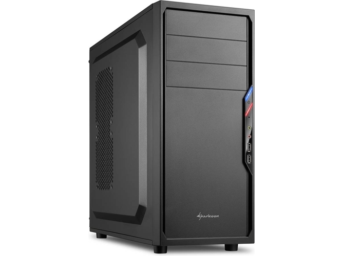 Caja PC SHARKOON VS4-S (ATX Mid Tower - Negro)