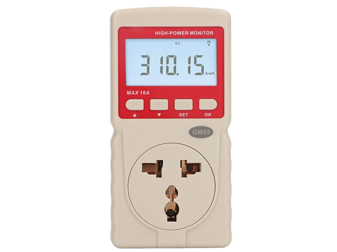 2026-monitor De Energía Eléctrica Lcd Con Medición De Voltaje, Corriente Y Frecuencia Para El Hogar