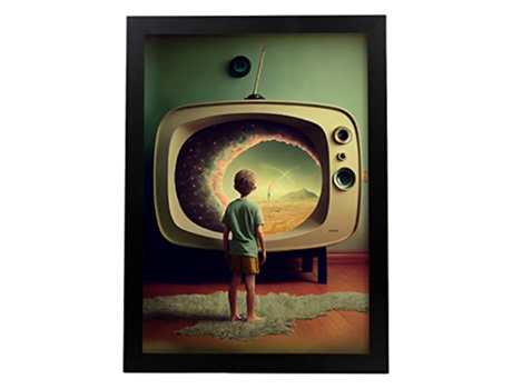 NACNIC Poster Fascinante En Estilo Surrealismo Cinematográfico Ilustraciones Y Grabados De Historieta Abstracta Y Artística A4 Marcos Negros