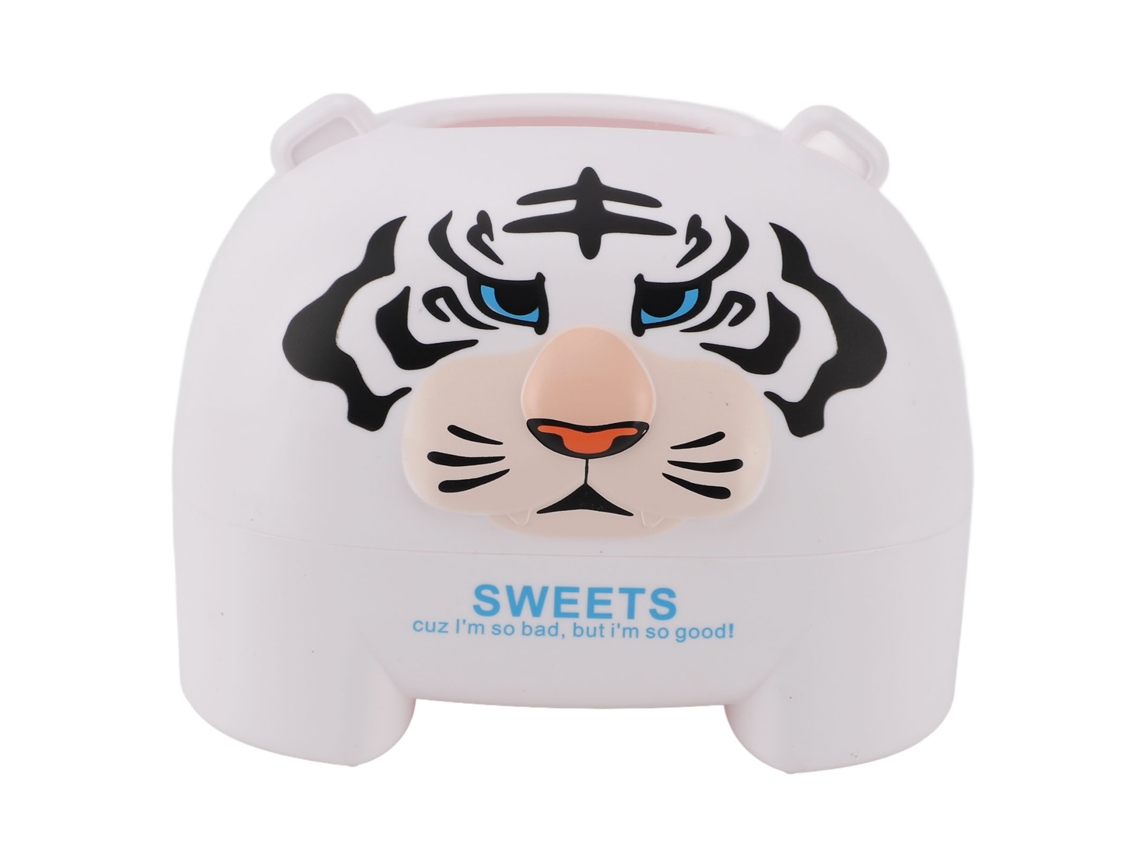 Adorable Dispensador De Papel Higiénico Con Forma De Tigre, De Plástico Blanco, Decorativo Para El Hogar.