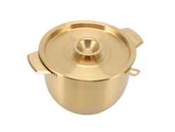 Bandeja De Filtro De Aceite Doméstico De 2,8 L De Acero Inoxidable 304 Con Tapa Y Malla Filtrante - Dorado
