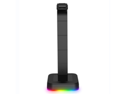 Soporte Para Auriculares Gaming Rgb Con Puerto De Carga, Base Estable Para Auriculares Circumaurales, Color Negro.