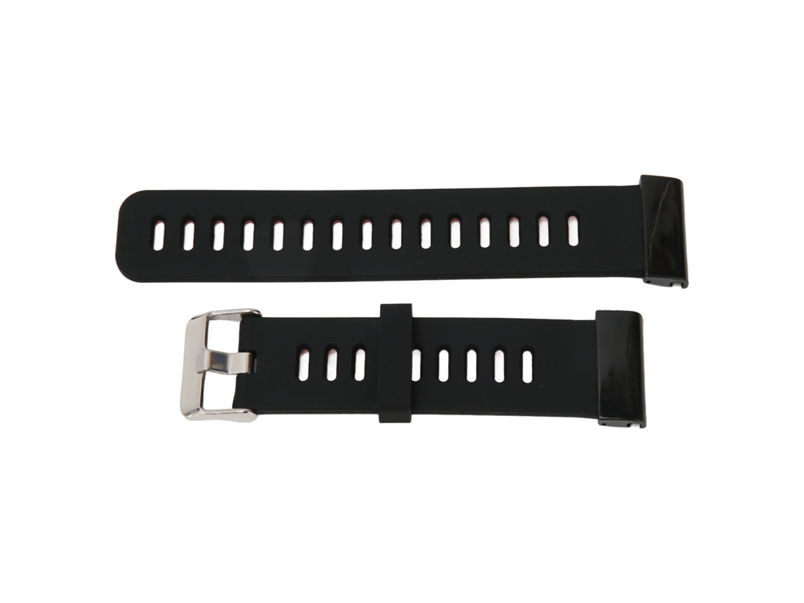 Correa De Silicona Ajustable Para El Reloj Inteligente Coros Vertix 2 Con Hebilla Metálica Gris Y Negra.