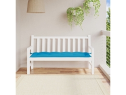 Cojín grande para banco de jardín, 150x50x7 cm, tela Oxford azul claro, HARLANV1