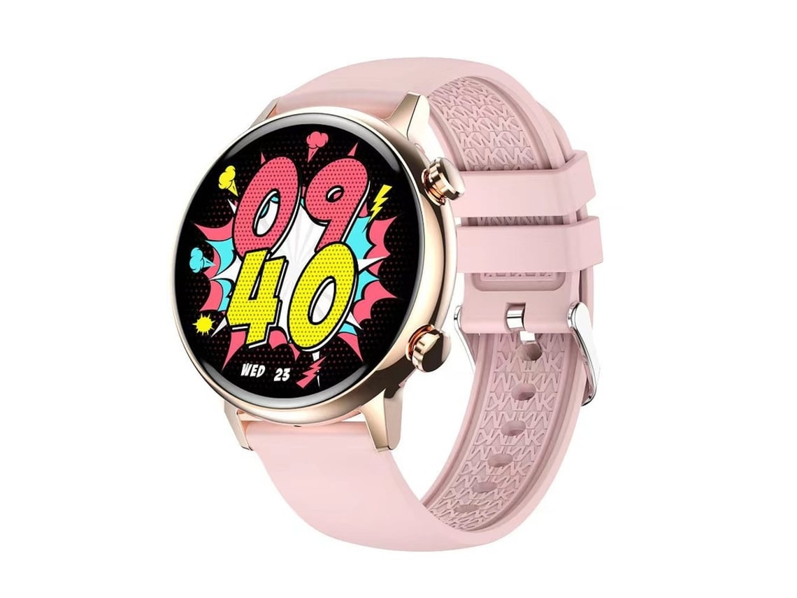 Reloj inteligente deportivo Yunzii rosa con monitorización de la salud, resistente al agua IP67