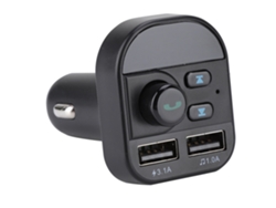 Transmisor Fm Bluetooth Para Coche Con Reproductor De Mp3 Y Cargador Usb Doble, Manos Libres.