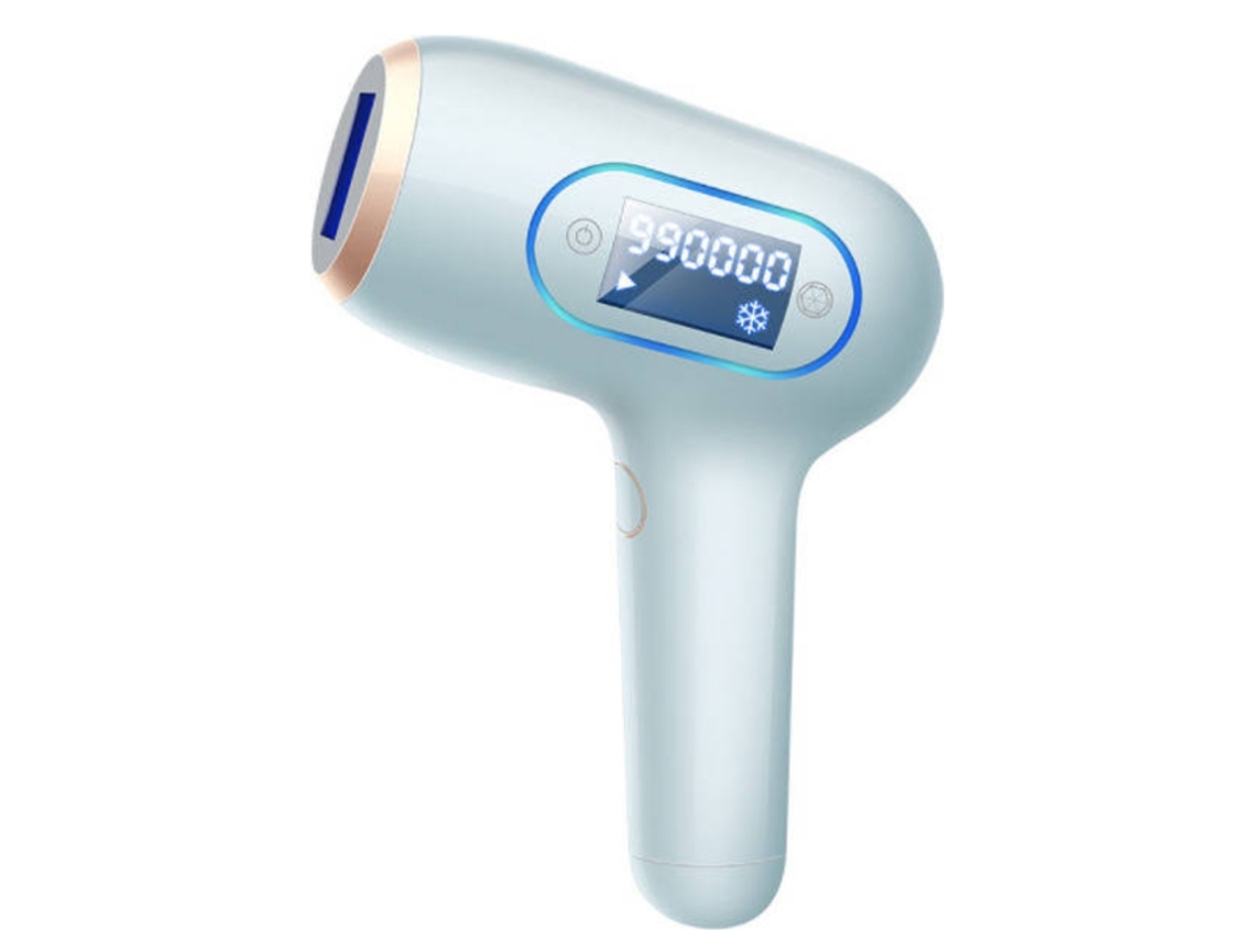 Máquina de depilación IPL Yizhood 350,000, 2 modos, 5 niveles, depilación permanente (azul)