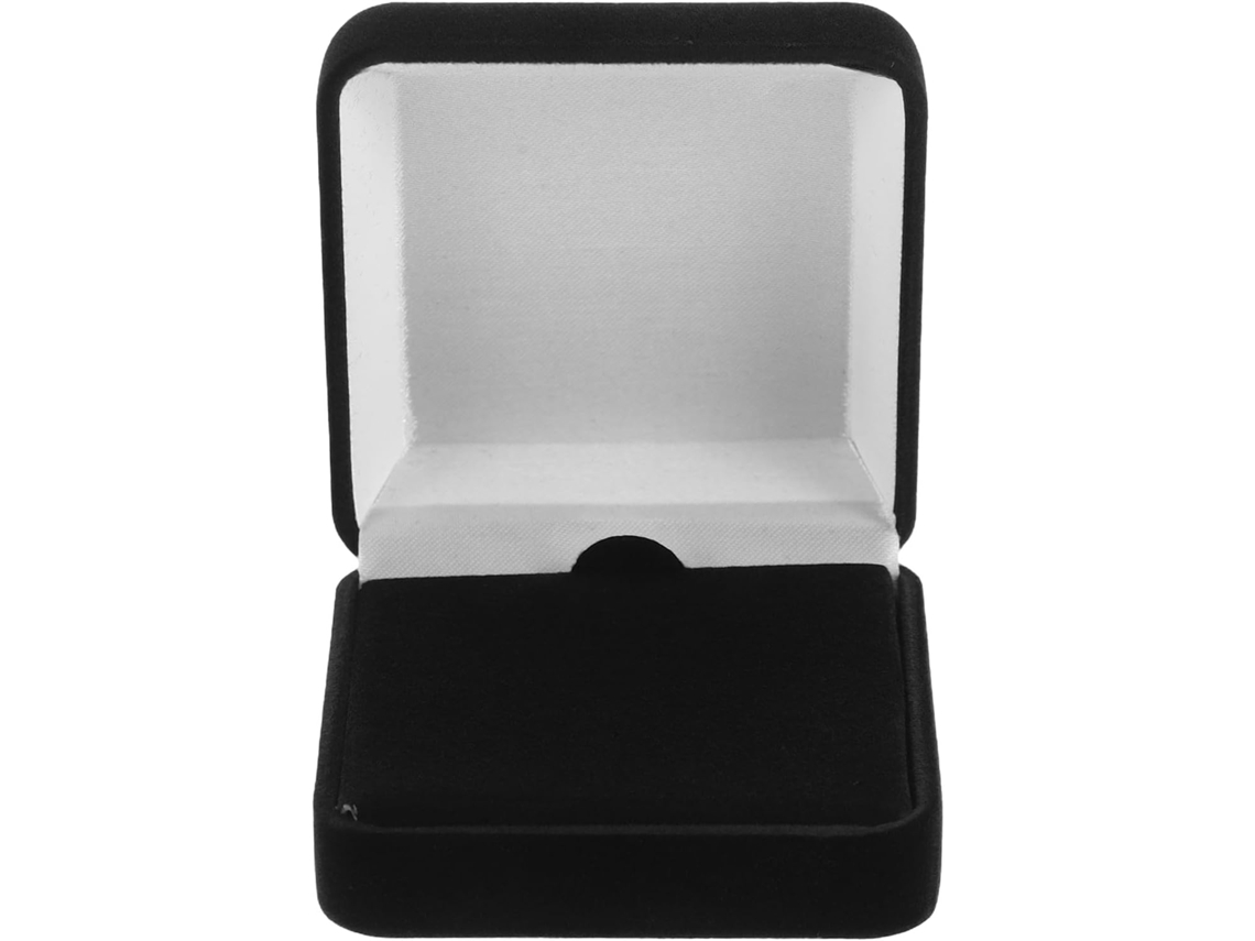 Joyero Terciopelo Negro Abatible Elegante Portátil Ideal Guardar Transportar Insignias Medallas Caja Tapa