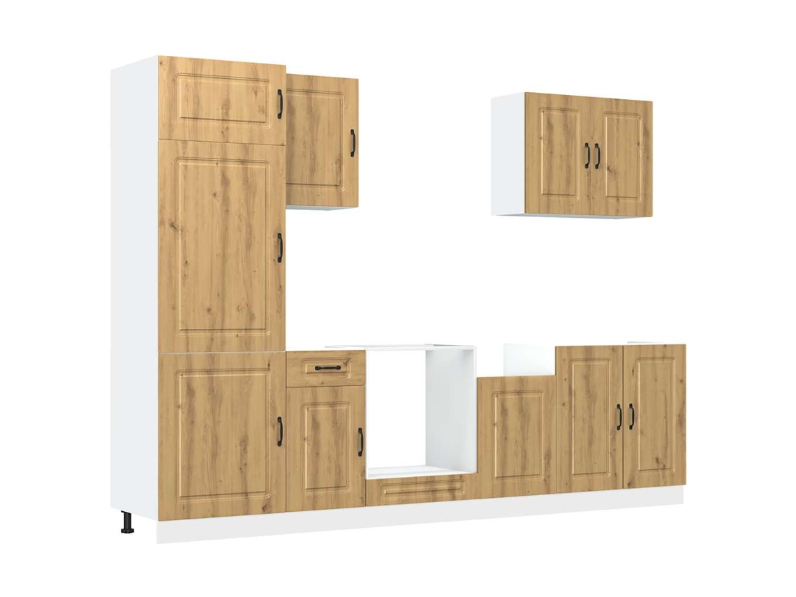 Juego de 7 gabinetes de cocina Kalmar Artisan Oak, EXCLUSIVO DE LA CASA
