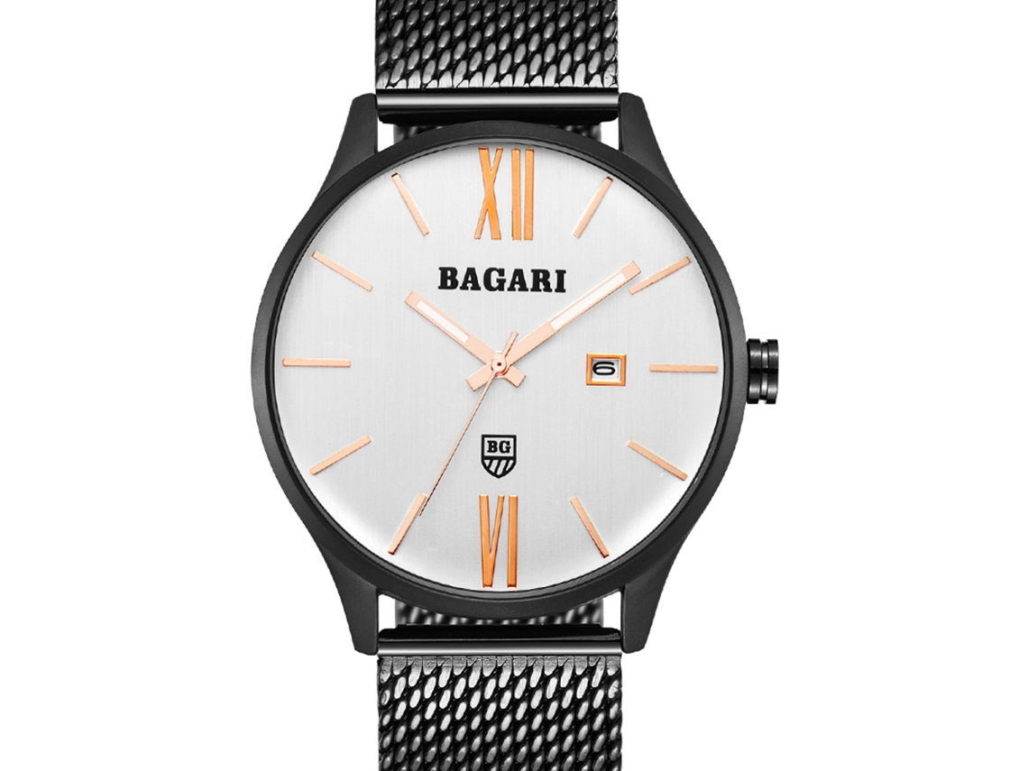 Reloj Deportivo Hombre Bagari De Metal Impermeable Con Movimiento De Cuarzo Fashion