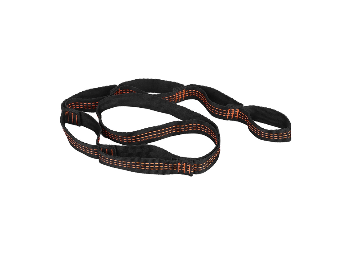 Cinturón Extensor Para Hamaca, Yoga, Acampada Aérea, 1 M, 6 Bucles, Nailon Naranja