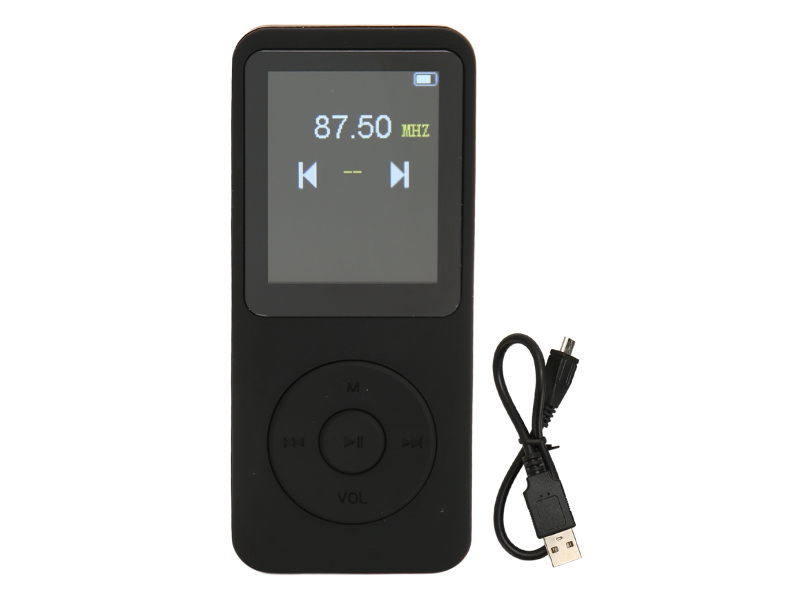 Reproductor Mp3/mp4 Portátil Con Bluetooth 5.0, Altavoz Hd De 1w Y 8ω, Radio Fm Y Sonido Hifi Inalámbrico.