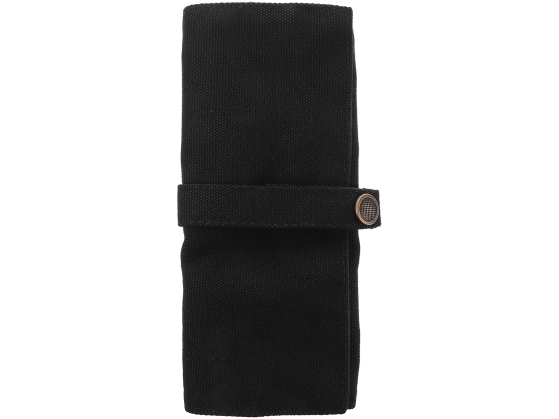 Estuche Enrollable Correas Reloj Bolsa Negra Lavable Organizador Compacto Elegante Accesorios Viaje Viajes