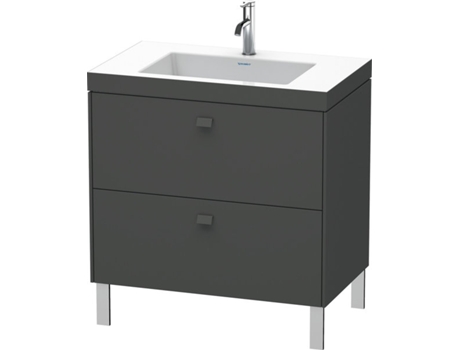 Lavabo para muebles DURAVIT Brioso c-bonded con base de 80,0x48,0 cm 2 extraíbles sin rebosadero con banco para grifos 1 agujero para grifos