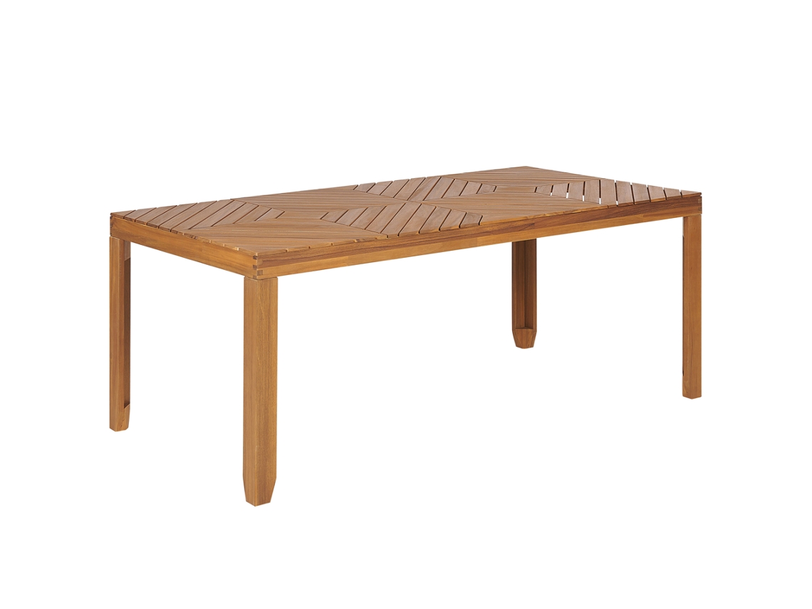 Mesa de jardín BELIANI Baratti de Madera de acacia Madera clara 180x90x74