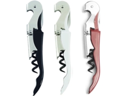 3 Sacacorchos Acero Inox 3 En 1 Blanco/negro, Bisagra Doble