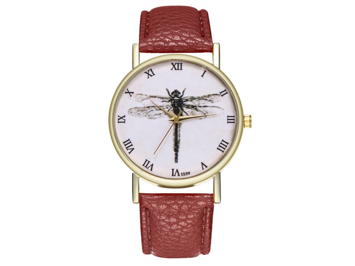 Reloj De Pulsera Analógico De Cuarzo De Aleación, Informal, De Negocios, Para Parejas, Color Café.