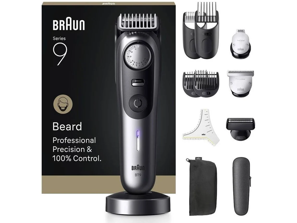 Recortadora de Barba BRAUN BT9560 (Autonomía: 180 min - Batería)