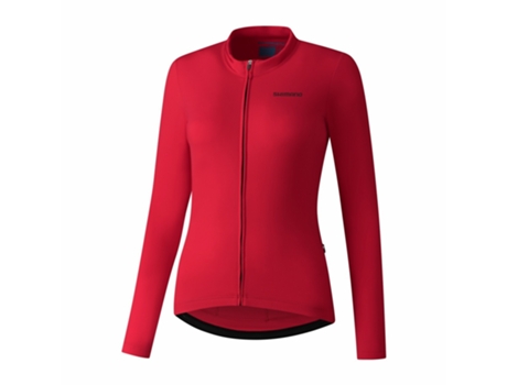 Camiseta de Mujer SHIMANO Maillot Larga Thermal Rojo (XS)