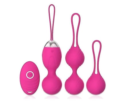 Bolas de Kegel de Huevo Vibradoras Inalámbricas con Kit de Entrenamiento de 3 Dispositivos para Fortalecer y Tonificar los Músculos BISBISOUS