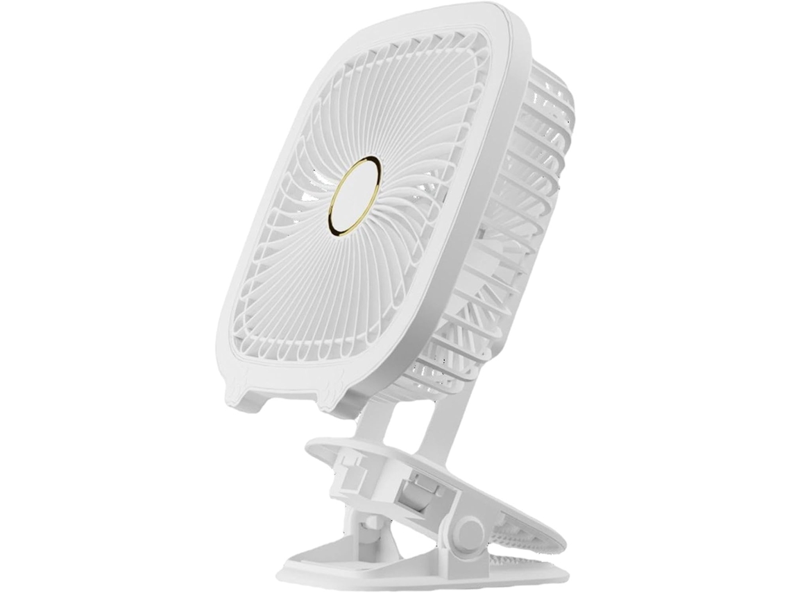 Mini ventilador de mesa multifuncional USB, plegable con clip y LED para uso en exteriores o en la cama. SFUSHOS