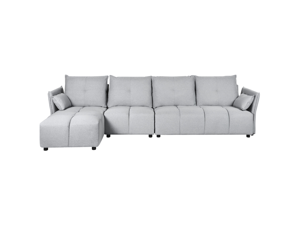 Sofá esquinero BELIANI Tomra de Poliéster Gris 325x136x65