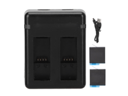 Cargador De Doble Batería Con 2 Baterías De 1220 Mah Para Cámaras Hero 5, 6, 7 Y 8.