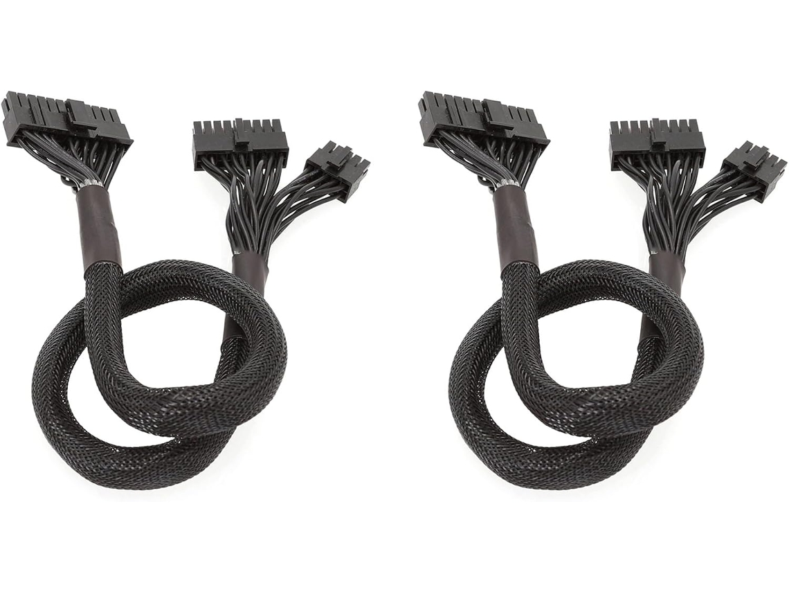 2 Cables De Alimentación Modulares De 10 + 18 Pines A 24 Para Rm550x, Rm650x, Rm750x, Rm850x Y Rm1000x