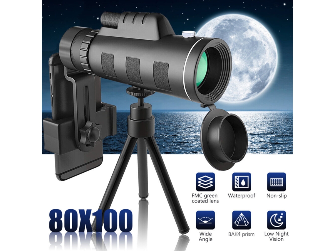 Telescopio 80x100 Para Niños, Principiantes Y Adultos, Telescopio Refractor Con Trípode Ajustable Siurn