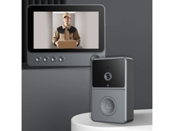 Campainha De Vídeo Sem Fio Ecrã Ips 4.3'', Áudio Bidirecional Czhhmart