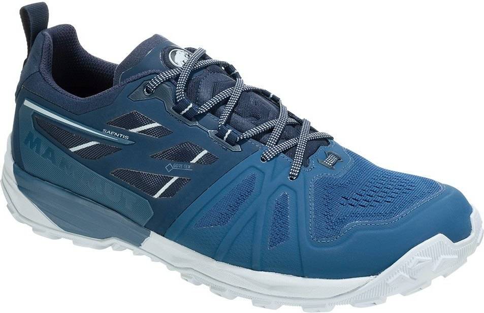 Saentis Low Gtx zapatillas para carreras de montaña hombre y trekking impermeables mammut gris goretex azul eu 46