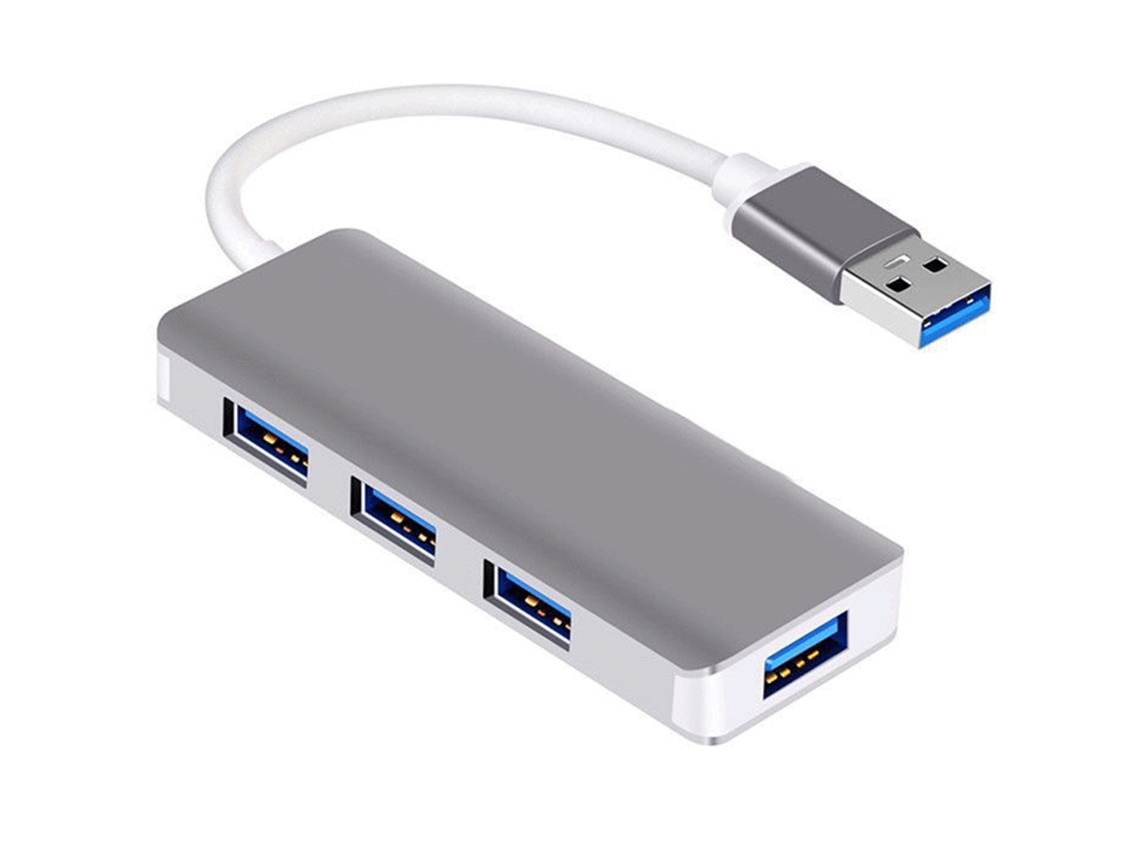 MEOIRUERY Concentrador USB 3.0 de 4 Puertos Ultrafino y Extra Ligero de Aluminio para MacBook Air, Mac Pro/Mini, Microsoft y Otros Dispositivos USB