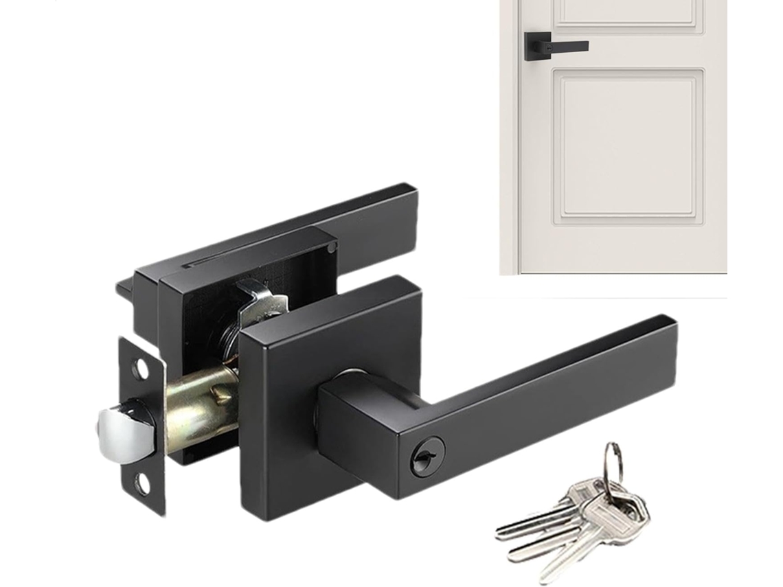 Manija De Puerta De Aluminio De 3 Puertas Con Cerradura - Pomo Con Llave,